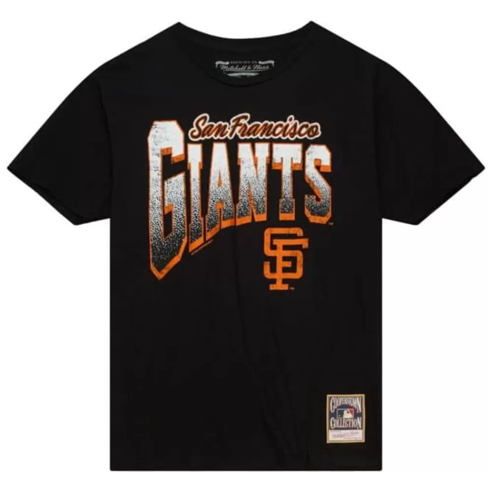 Apparel Mitchell & Ness T-Shirts & Tops-Arched Vintage Logo Tee San Francisco Giants