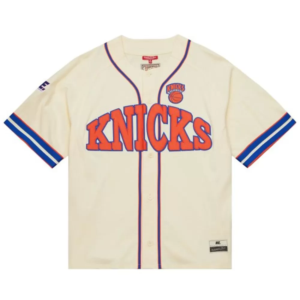 Apparel Mitchell & Ness T-Shirts & Tops-M&N X Melody Ehsani Baseball Jersey New York Knicks