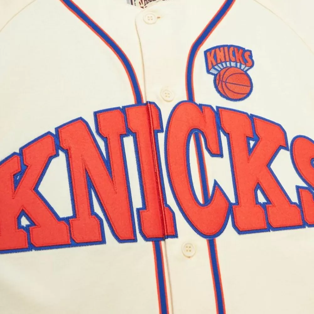Apparel Mitchell & Ness T-Shirts & Tops-M&N X Melody Ehsani Baseball Jersey New York Knicks