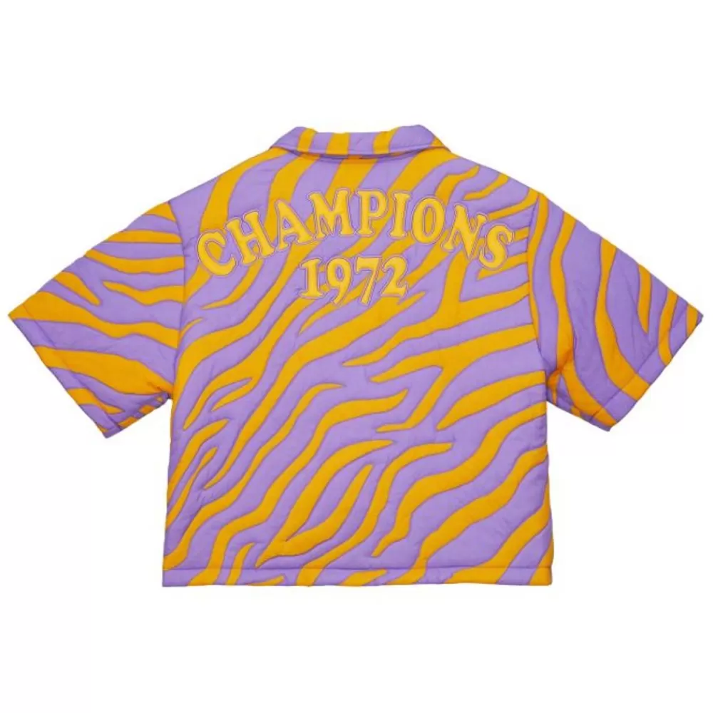 Apparel Mitchell & Ness T-Shirts & Tops-M&N X Melody Ehsani Puffer Shirt Los Angeles Lakers