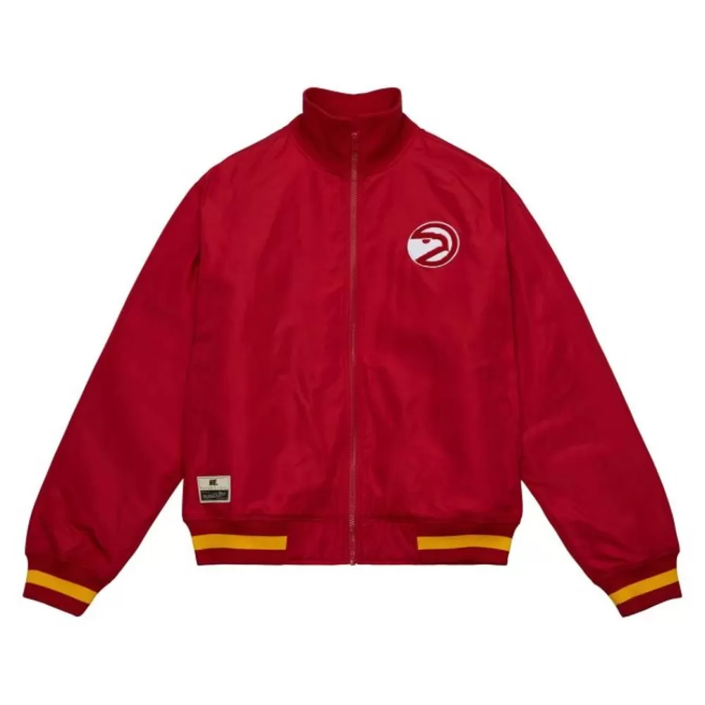 Apparel Mitchell & Ness Jackets & Outerwear-M&N X Melody Ehsani Satin Jacket Atlanta Hawks