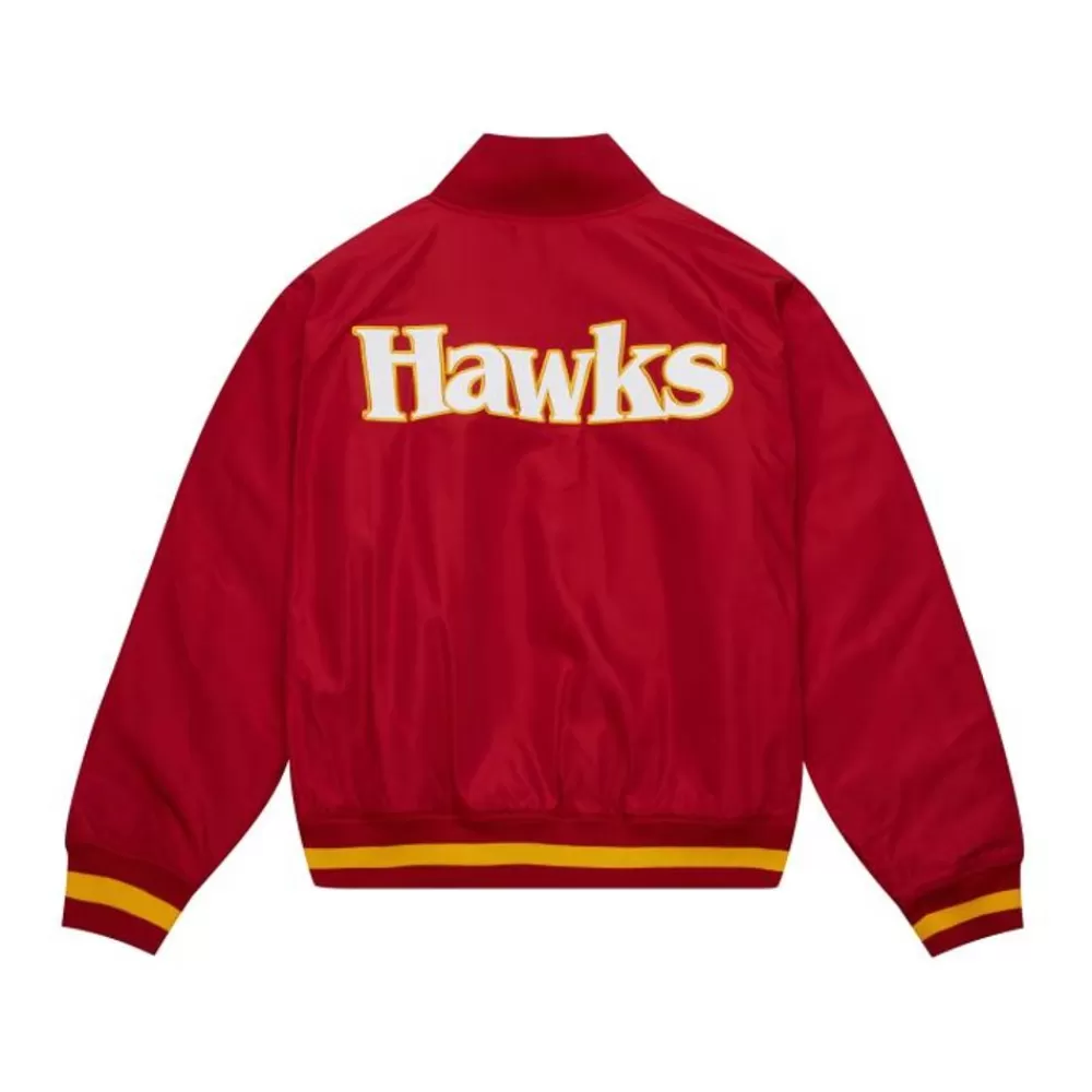 Apparel Mitchell & Ness Jackets & Outerwear-M&N X Melody Ehsani Satin Jacket Atlanta Hawks