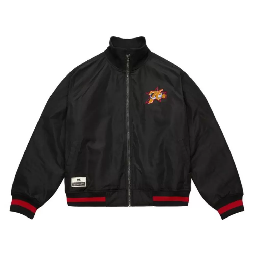Apparel Mitchell & Ness Jackets & Outerwear-M&N X Melody Ehsani Satin Jacket Philadelphia 76Ers