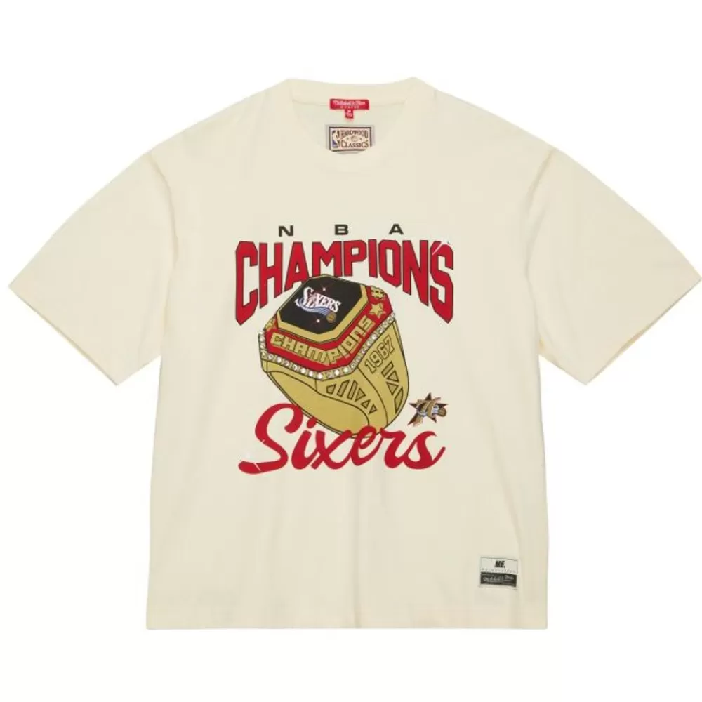Apparel Mitchell & Ness T-Shirts & Tops-M&N X Melody Ehsani Ss Tee Philadelphia 76Ers