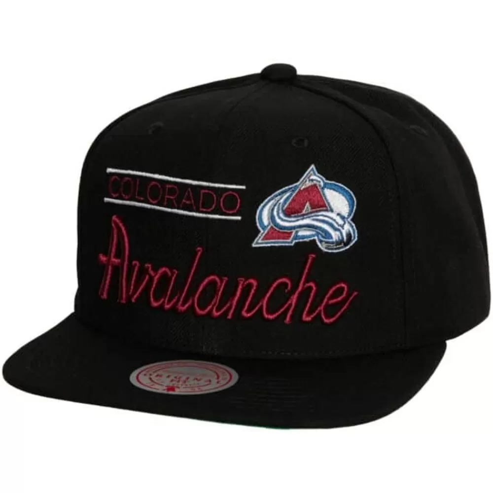 Headwear Mitchell & Ness -Retro Lock Up Snapback Colorado Avalanche