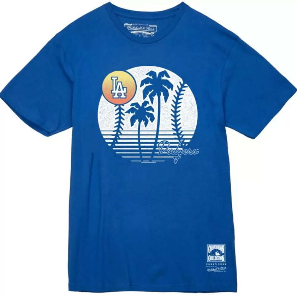 Apparel Mitchell & Ness T-Shirts & Tops-Sunset Tee Los Angeles Dodgers