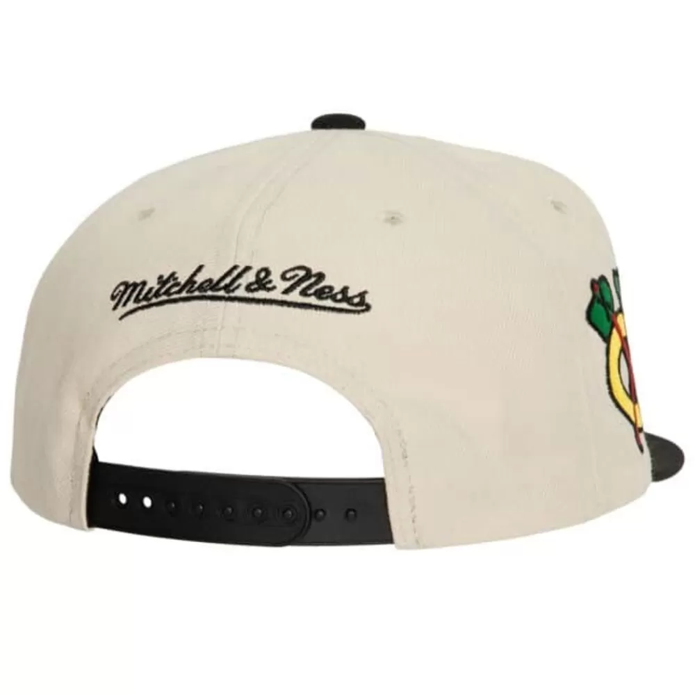 Headwear Mitchell & Ness -Vintage Cream Snapback Chicago Blackhawks