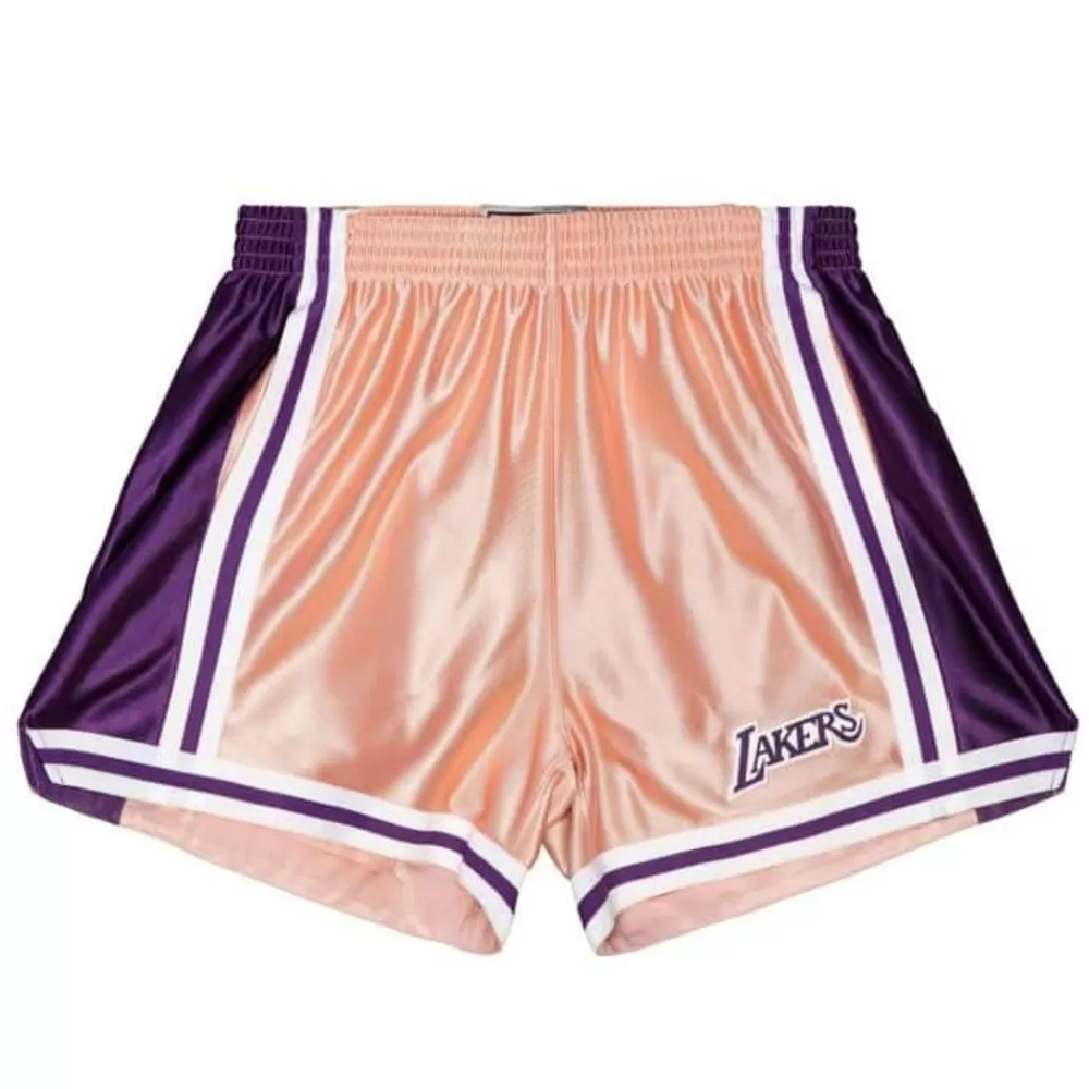 Apparel Mitchell & Ness Shorts-Womens 75Th Anniversary Rose Gold Shorts Los Angeles Lakers