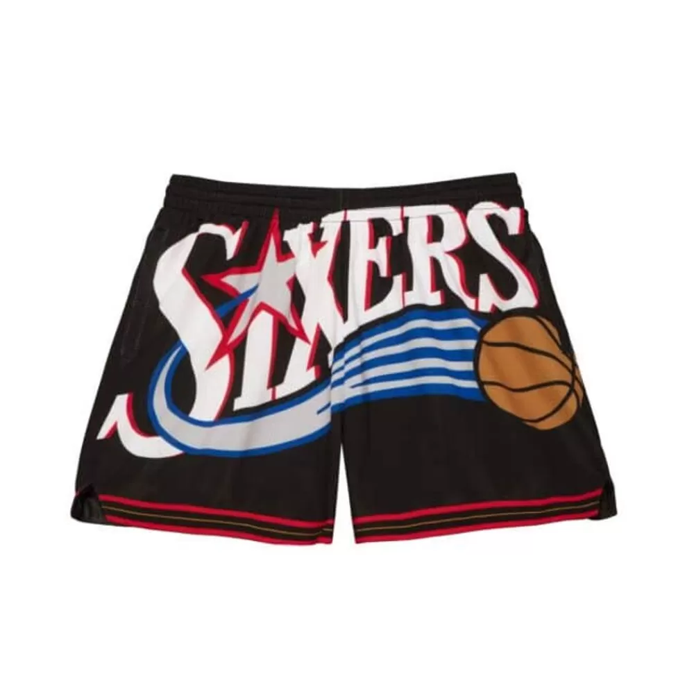 Apparel Mitchell & Ness Shorts-Women'S Big Face 3.0 Shorts Philadelphia 76Ers