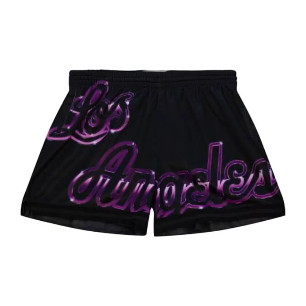 Apparel Mitchell & Ness Shorts-Womens Big Face 4.0 Shorts Los Angeles Lakers