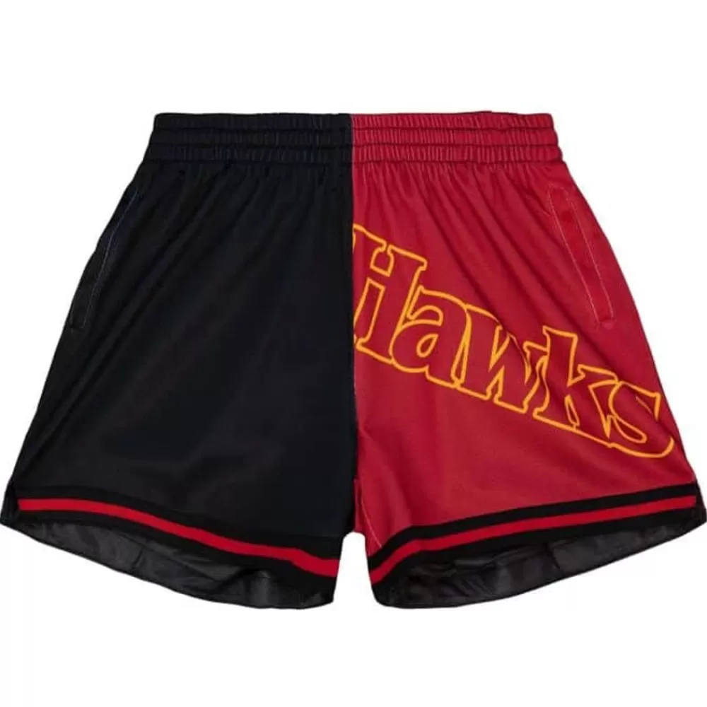 Apparel Mitchell & Ness Shorts-Womens Big Face Shorts 5.0 Atlanta Hawks
