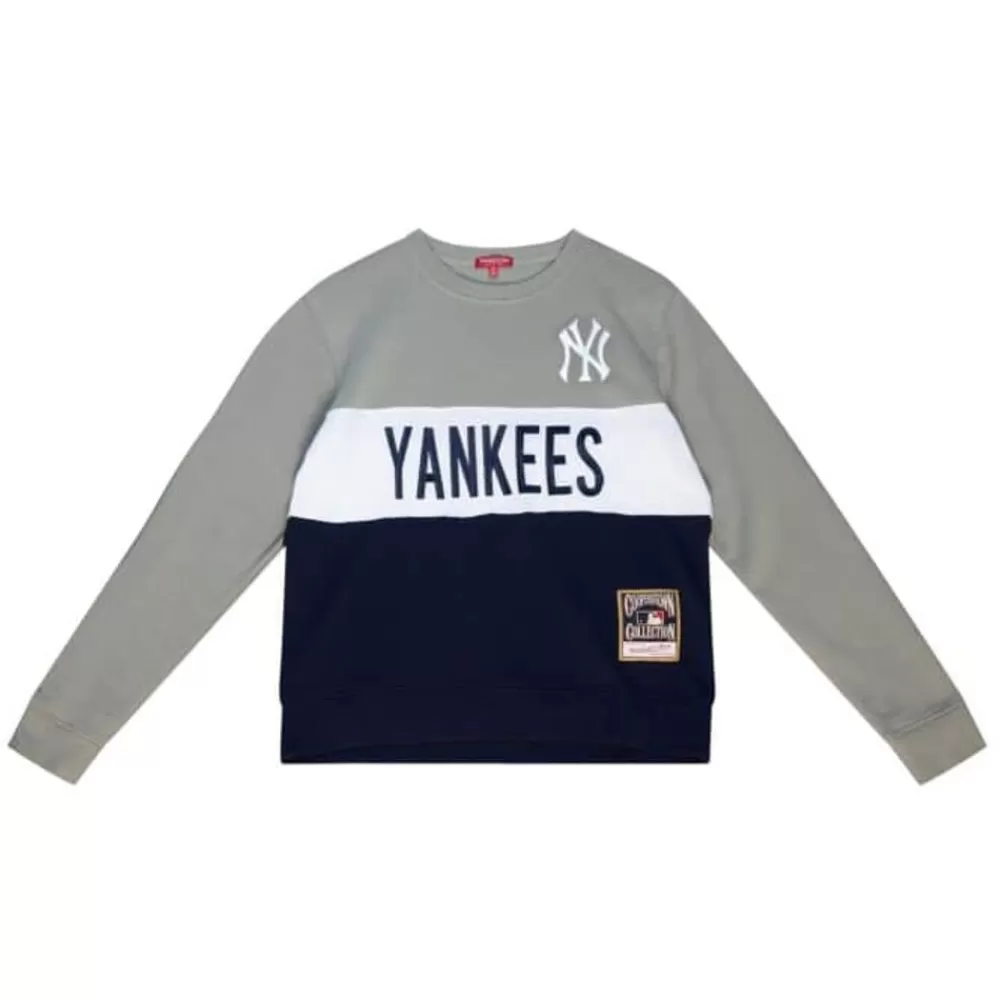 Apparel Mitchell & Ness Hoodies & Sweatshirts-Women'S Color Block Crew 2.0 New York Yankees