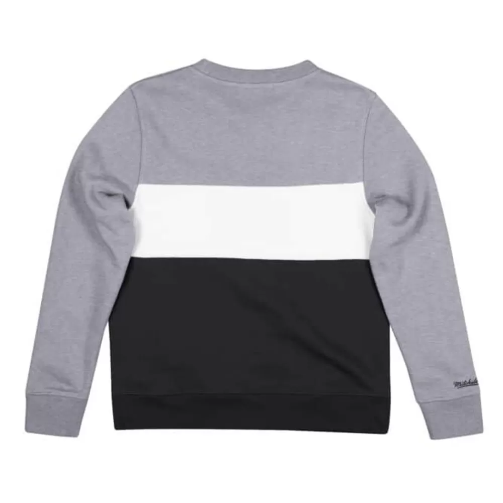 Apparel Mitchell & Ness Hoodies & Sweatshirts-Women'S Color Block Crew 2.0 Oakland Raiders