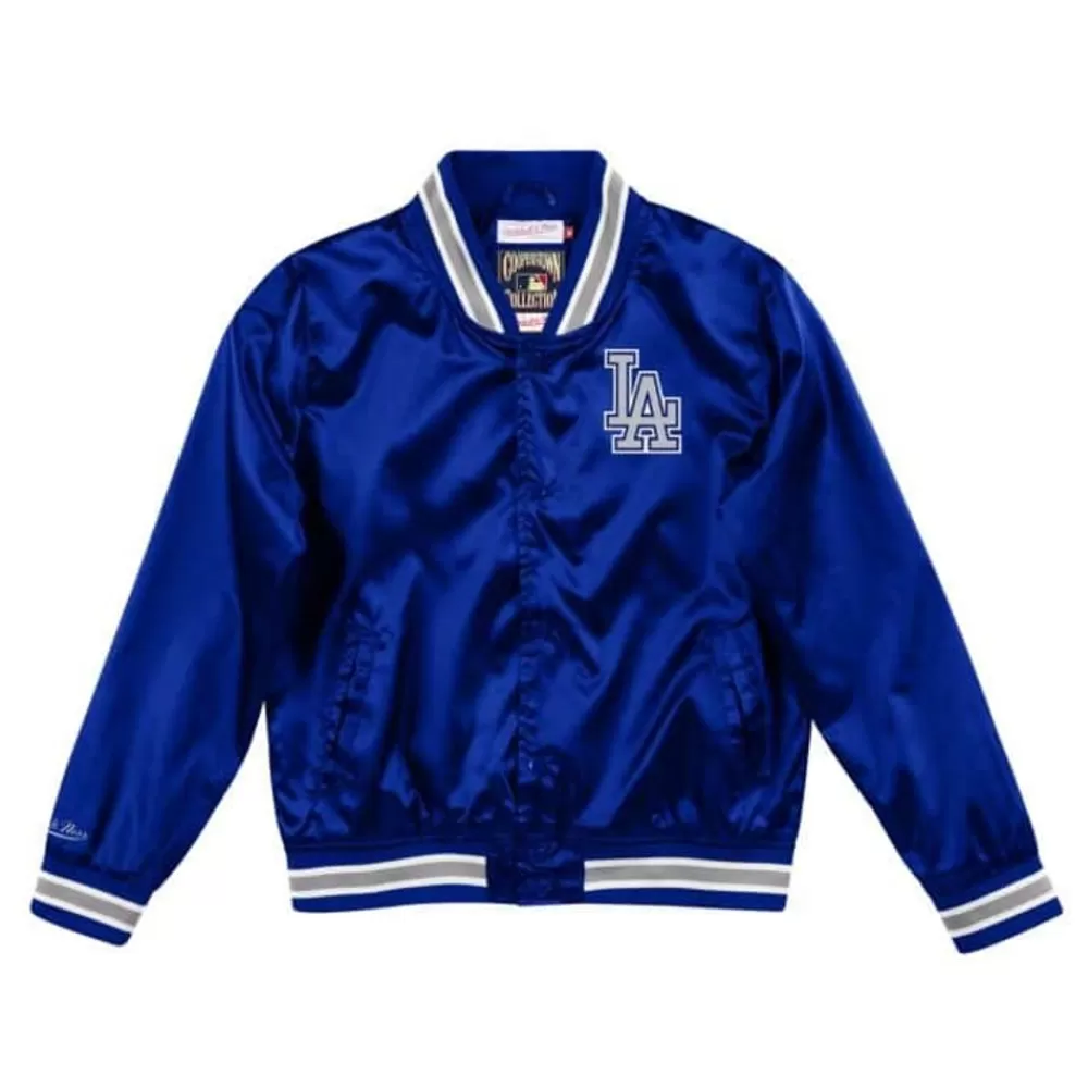 Apparel Mitchell & Ness Jackets & Outerwear-Women'S Lightweight Satin Jacket Los Angeles Dodgers