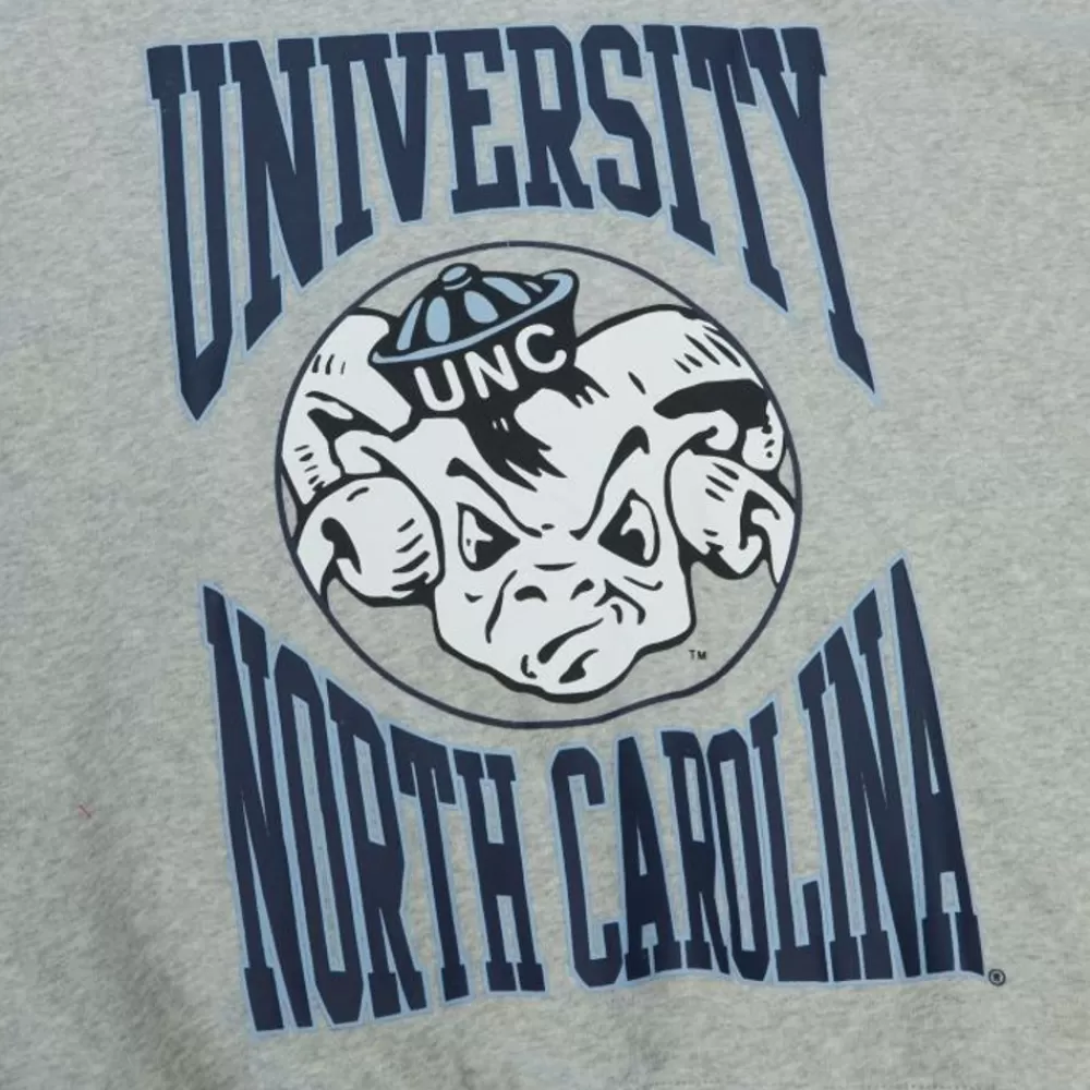 Apparel Mitchell & Ness Hoodies & Sweatshirts-Women'S Logo Lightweight Crew 3.0 University Of North Carolina