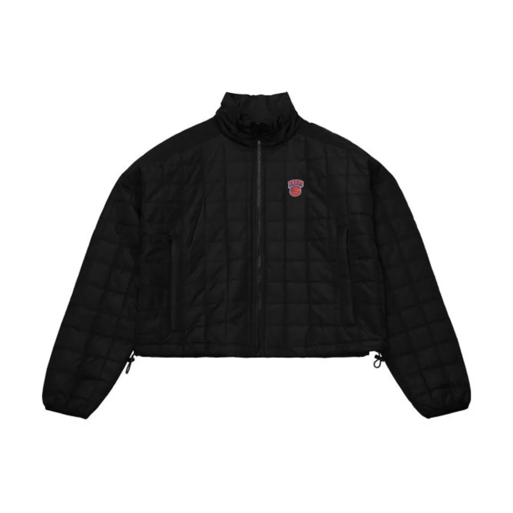 Apparel Mitchell & Ness Jackets & Outerwear-Womens Quilted Puffer Jacket New York Knicks