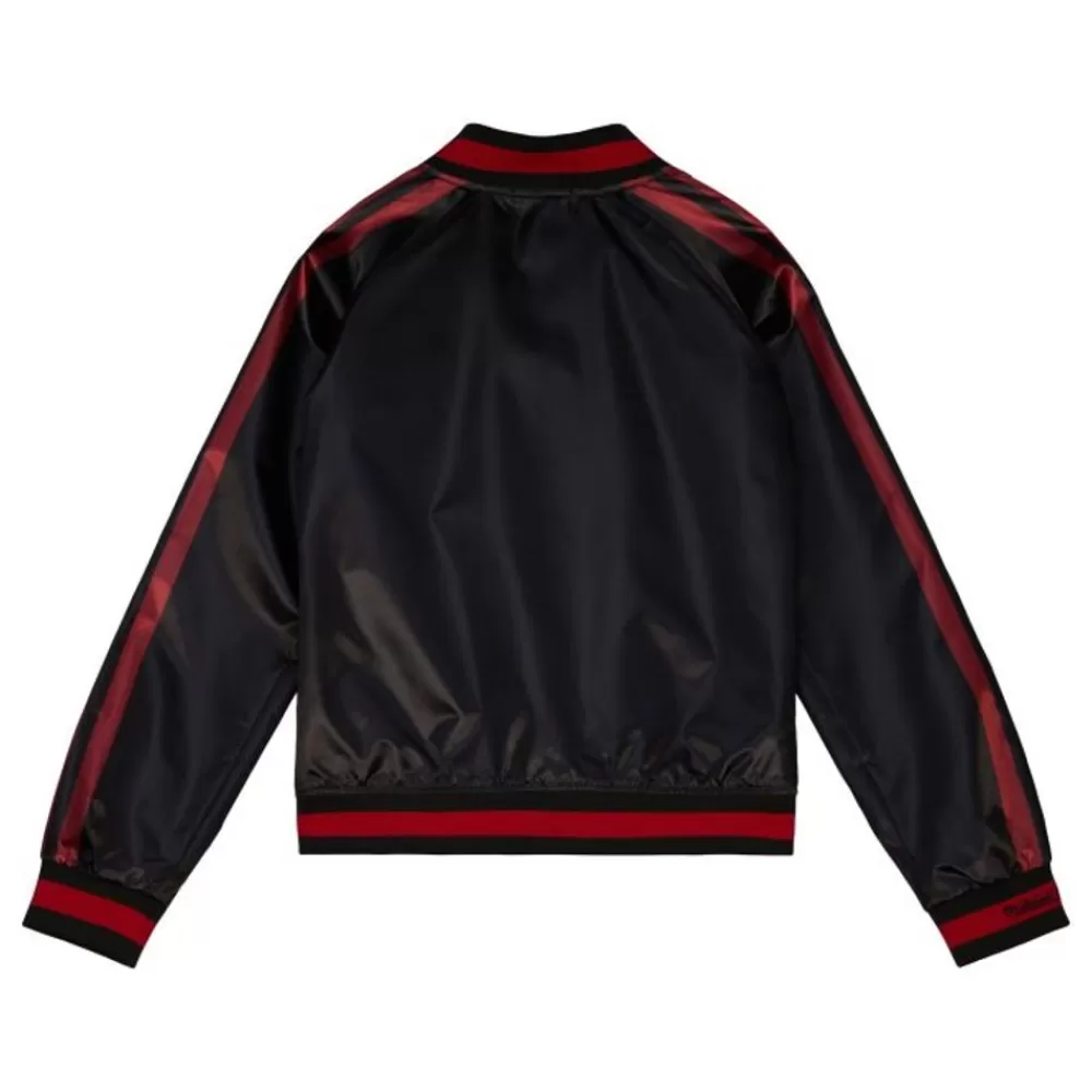 Apparel Mitchell & Ness Jackets & Outerwear-Women'S Raglan Satin Jacket Chicago Blackhawks