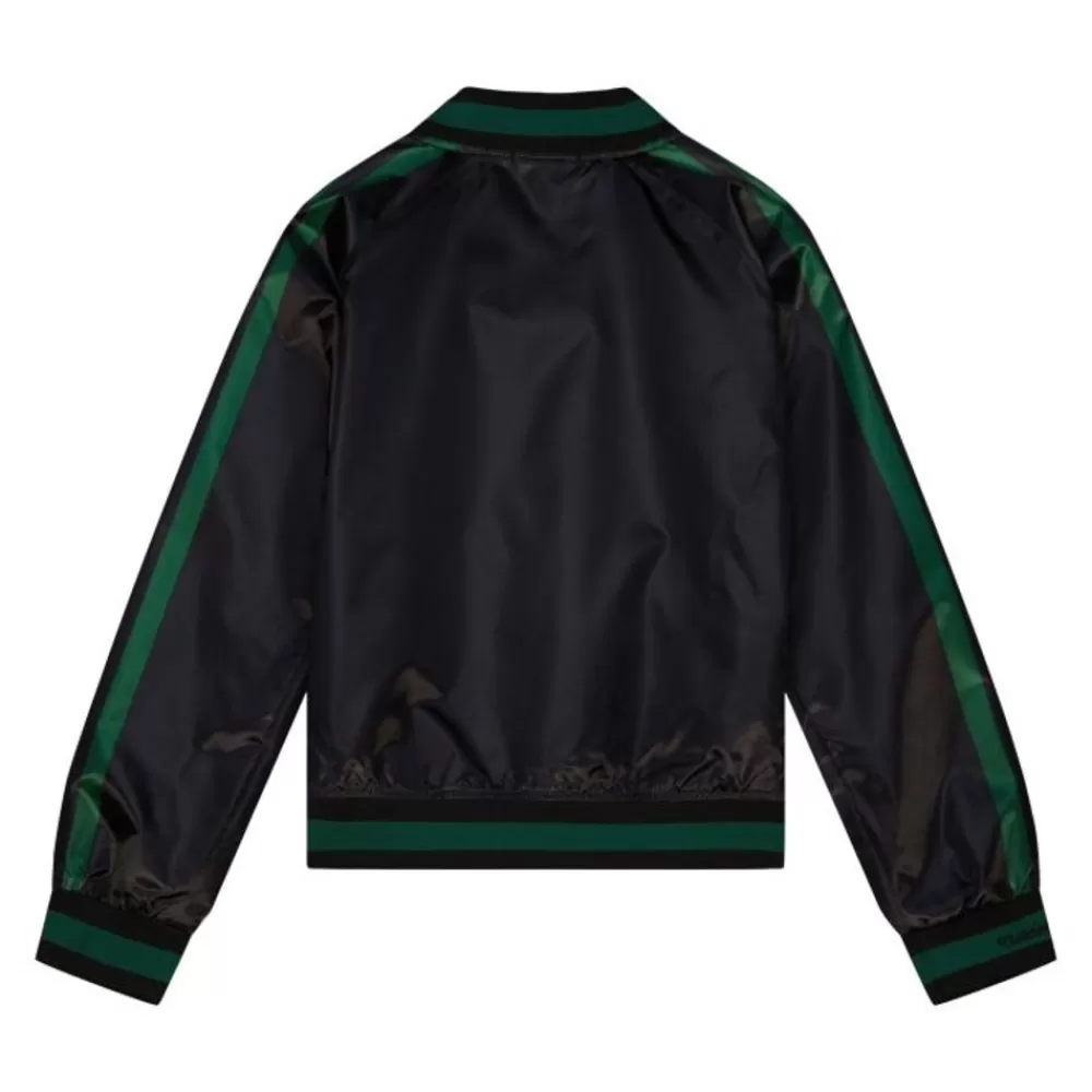 Apparel Mitchell & Ness Jackets & Outerwear-Women'S Raglan Satin Jacket Green Bay Packers