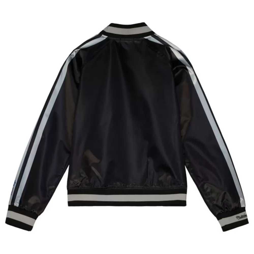 Apparel Mitchell & Ness Jackets & Outerwear-Women'S Raglan Satin Jacket Oakland Raiders