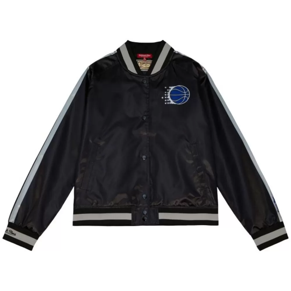 Apparel Mitchell & Ness Jackets & Outerwear-Women'S Raglan Satin Jacket Orlando Magic