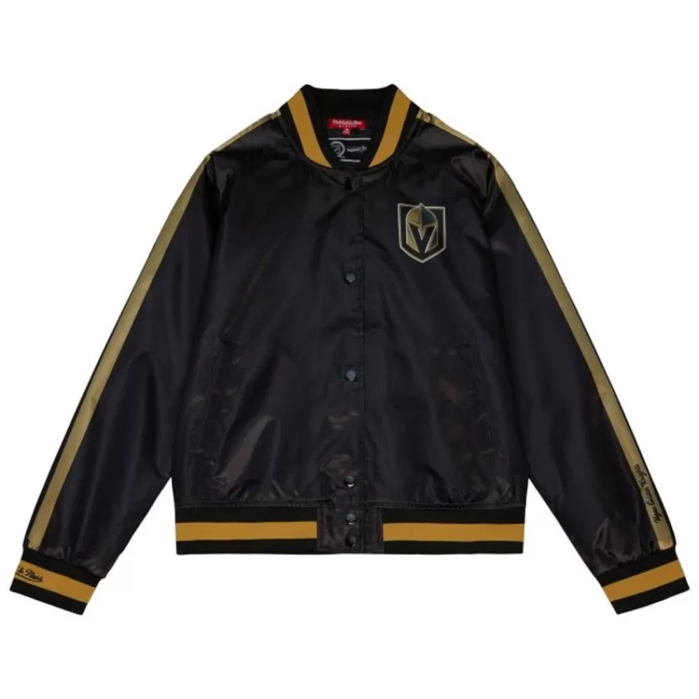 Apparel Mitchell & Ness Jackets & Outerwear-Women'S Raglan Satin Jacket Vegas Golden Knights