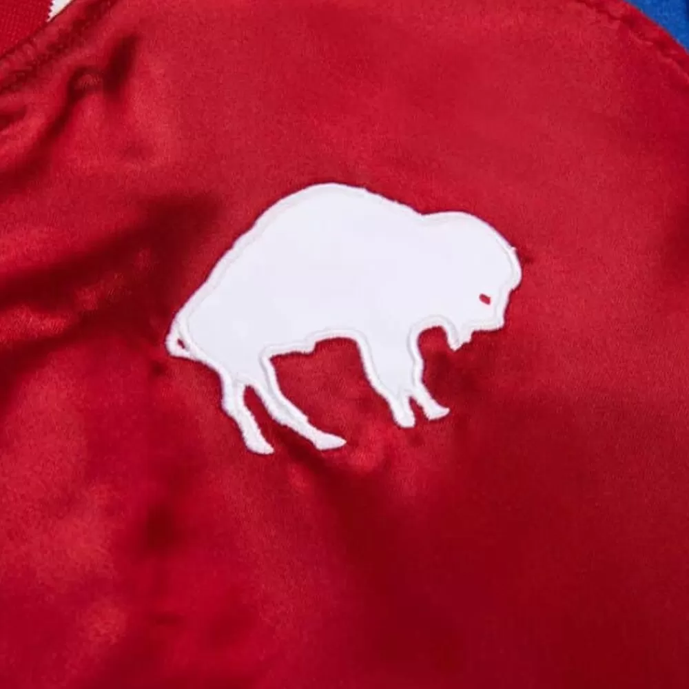 Apparel Mitchell & Ness Jackets & Outerwear-Women'S Satin Jacket 2.0 Buffalo Bills
