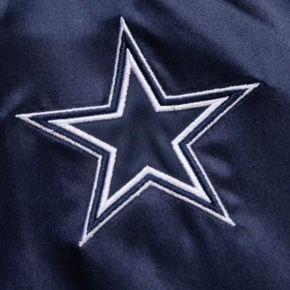 Apparel Mitchell & Ness Jackets & Outerwear-Women'S Satin Jacket 2.0 Dallas Cowboys