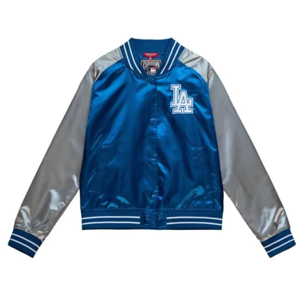Apparel Mitchell & Ness Jackets & Outerwear-Womens Satin Jacket 2.0 Los Angeles Dodgers