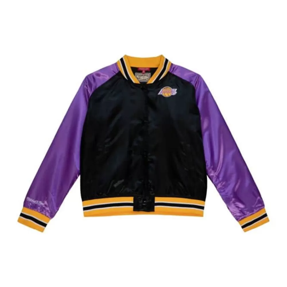 Apparel Mitchell & Ness Jackets & Outerwear-Womens Satin Jacket 2.0 Los Angeles Lakers