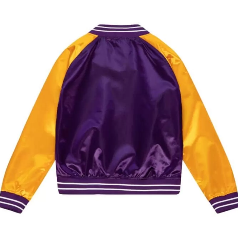 Apparel Mitchell & Ness Jackets & Outerwear-Womens Satin Jacket 2.0 Los Angeles Lakers