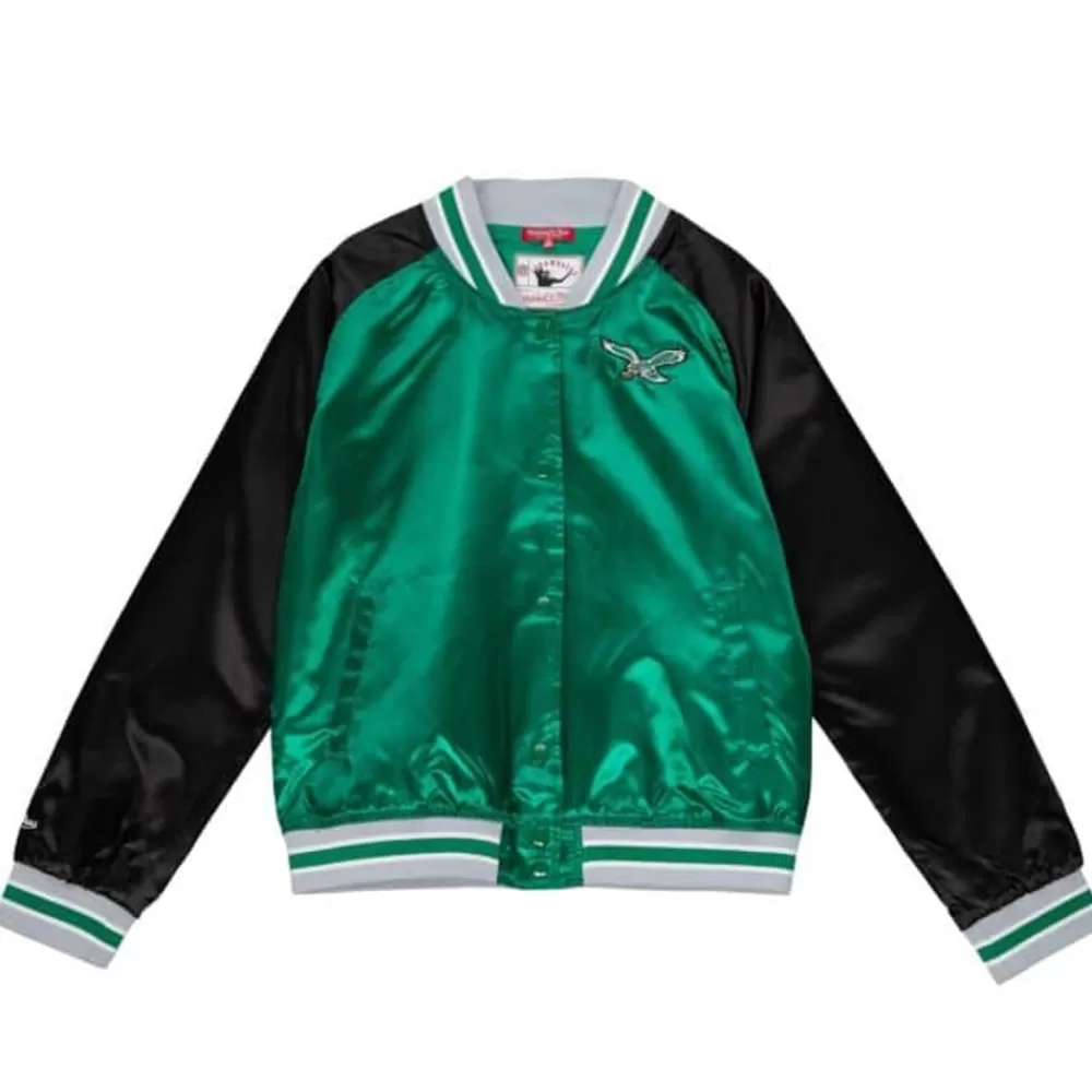 Apparel Mitchell & Ness Jackets & Outerwear-Women'S Satin Jacket 2.0 Philadelphia Eagles