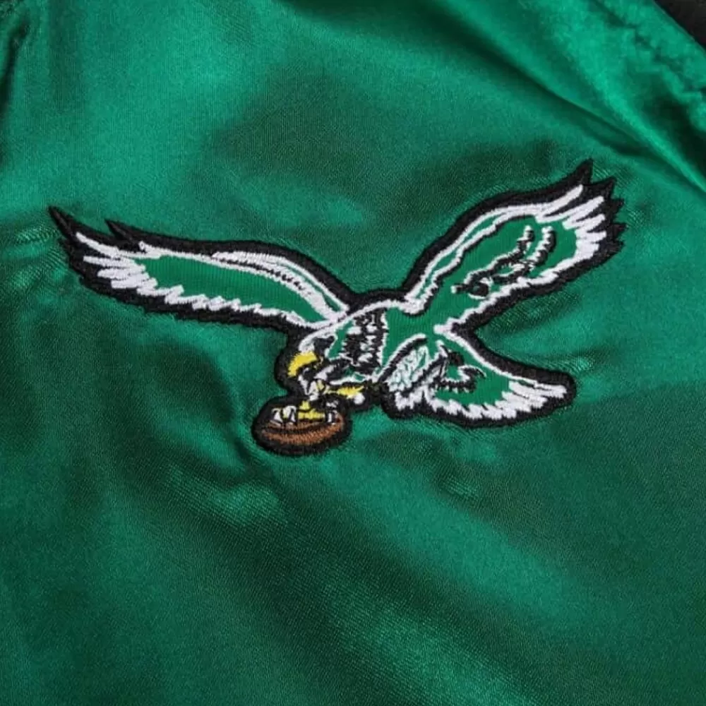 Apparel Mitchell & Ness Jackets & Outerwear-Women'S Satin Jacket 2.0 Philadelphia Eagles