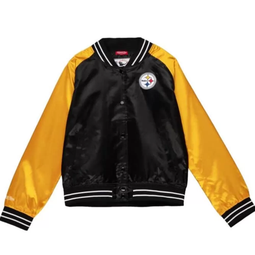 Apparel Mitchell & Ness Jackets & Outerwear-Women'S Satin Jacket 2.0 Pittsburgh Steelers