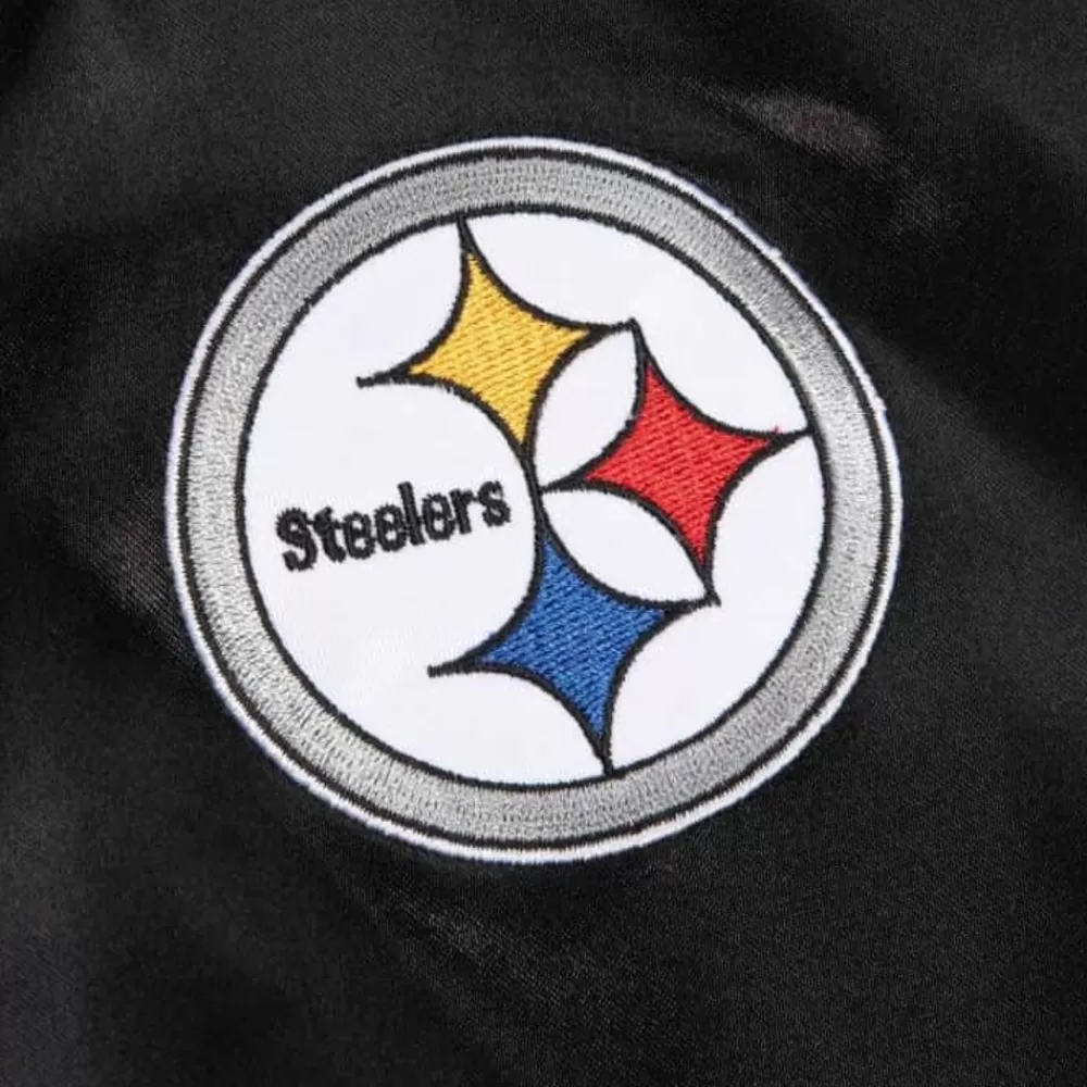Apparel Mitchell & Ness Jackets & Outerwear-Women'S Satin Jacket 2.0 Pittsburgh Steelers