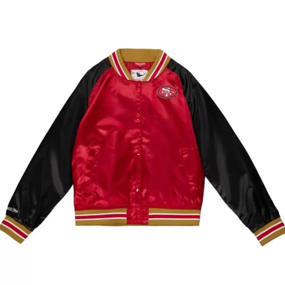 Apparel Mitchell & Ness Jackets & Outerwear-Women'S Satin Jacket 2.0 San Francisco 49Ers
