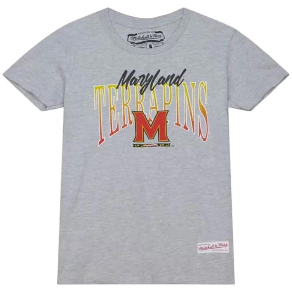 Apparel Mitchell & Ness T-Shirts & Tops-Women'S Script Arc Tee University Of Maryland