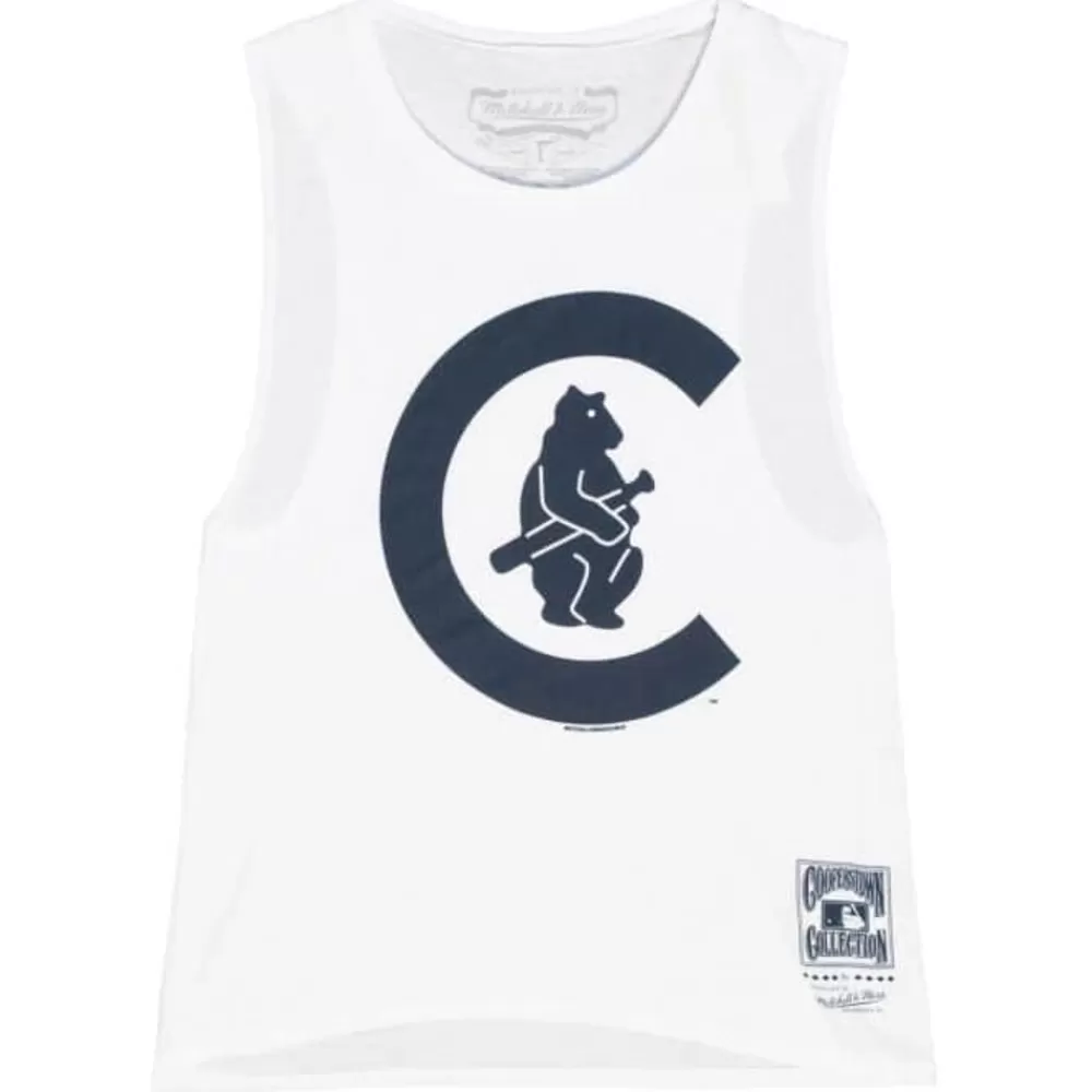 Apparel Mitchell & Ness T-Shirts & Tops-Womens Tonal Logo Story Tank Chicago Cubs